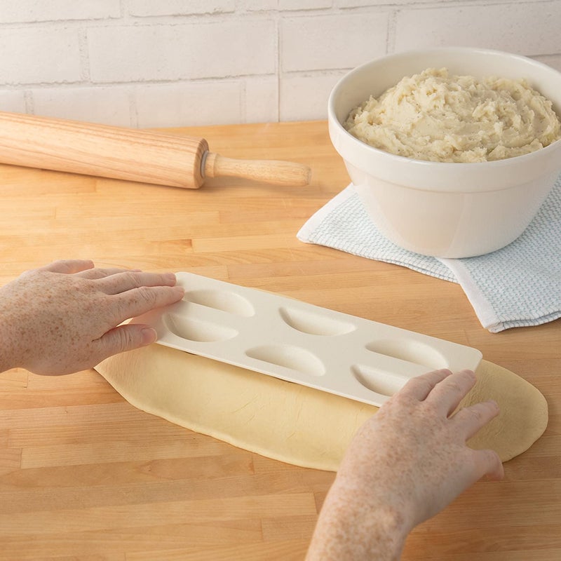 كوتشينا برو صانع البيروجي من Cucinapro مع صينية وضغط - يصنع 6 فطائر بيروجيس أو معجنات في وقت واحد - مجموعة محمولة متينة من الفولاذ المقاوم للصدأ وسهلة الاستخدام - يجب أن تمتلك أداة الطبخ - Image 4