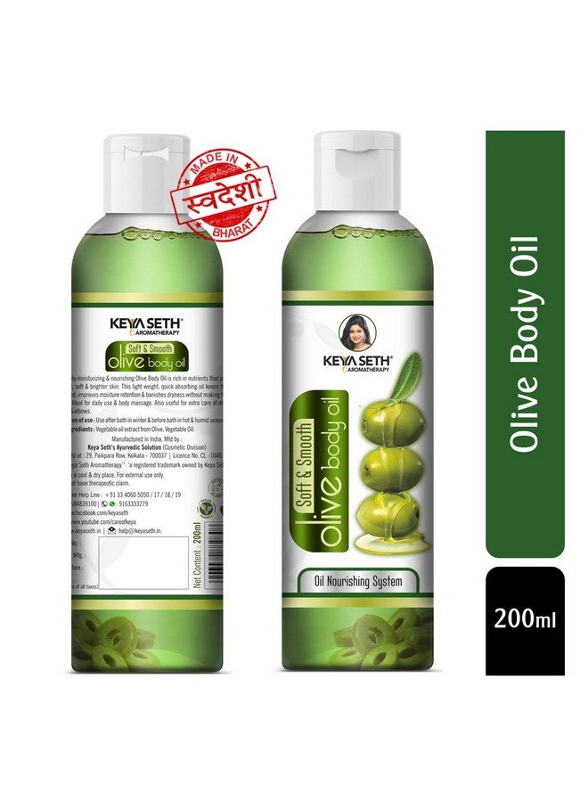 Keya Seth Aromatherapy Soft & Smooth Body Oil For Hair & Skin, Daily Use After Bath Massage Oil For Men & Women Enriched With Pure Olive & Essential Oils 200Ml (Pack Of 2) - Image 1