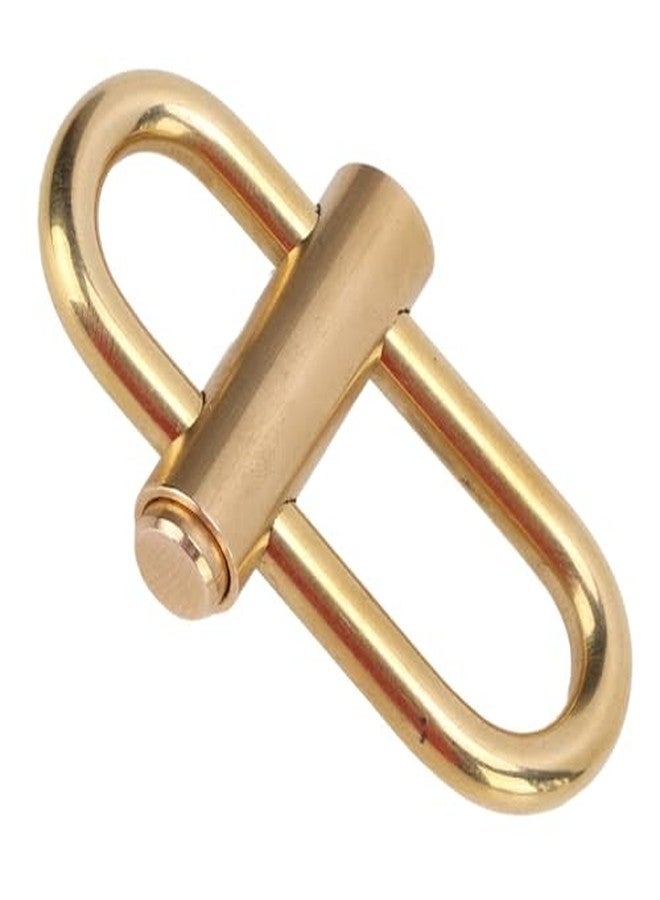 Chiffonade WomenBrass Locking Keychain Lock Clip Key Holder Carabiner Oval Slide Lock Snap Clip Key Holder Accessory for Hiking​(Keychain) - Image 2