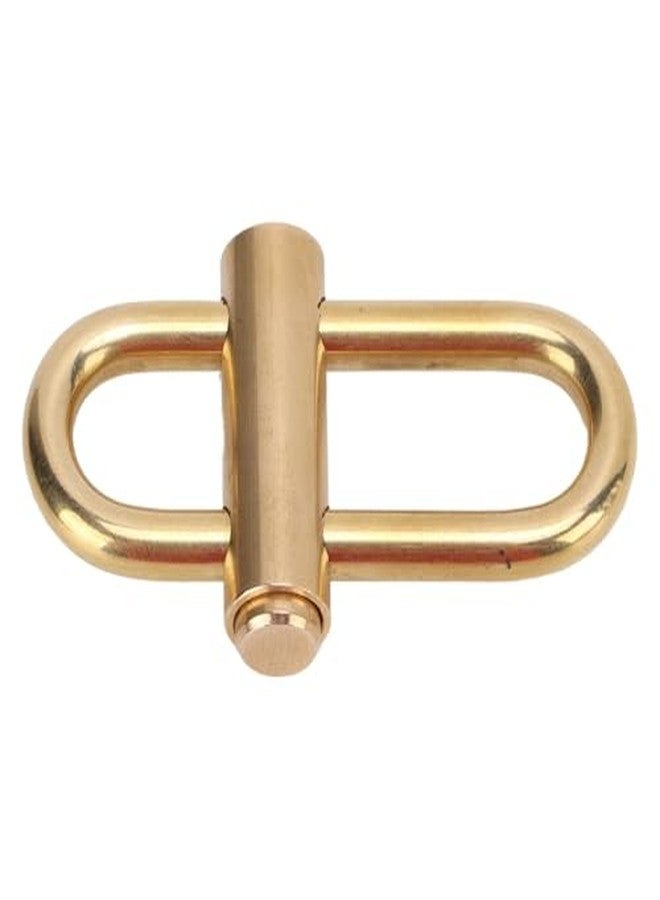 Chiffonade WomenBrass Locking Keychain Lock Clip Key Holder Carabiner Oval Slide Lock Snap Clip Key Holder Accessory for Hiking​(Keychain) - Image 3
