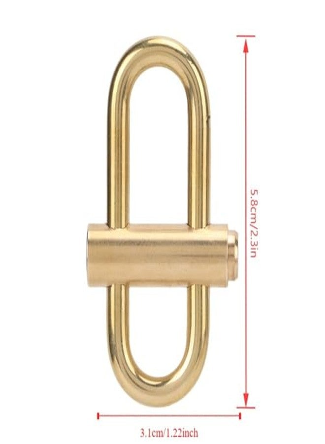 Chiffonade WomenBrass Locking Keychain Lock Clip Key Holder Carabiner Oval Slide Lock Snap Clip Key Holder Accessory for Hiking​(Keychain) - Image 4