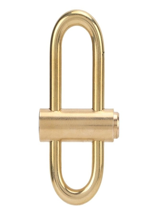 Chiffonade WomenBrass Locking Keychain Lock Clip Key Holder Carabiner Oval Slide Lock Snap Clip Key Holder Accessory for Hiking​(Keychain) - Image 1