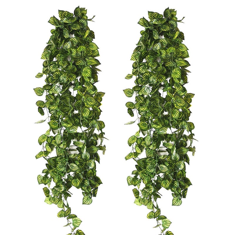 Noverlife 10PCS 24m78ft Artificial Greenery Hanging Ivy Vine Plants Foliage Fake Garland String Twigs Leaves Faux Creeper Rattan for Home Office Party Garden Wall Decoration - Image 2