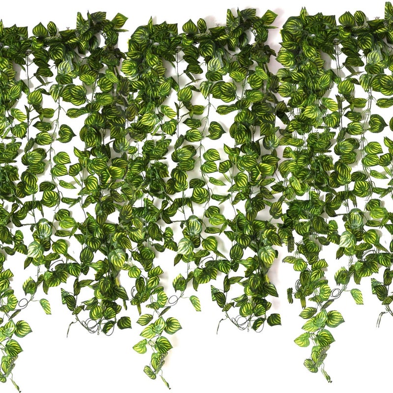 Noverlife 10PCS 24m78ft Artificial Greenery Hanging Ivy Vine Plants Foliage Fake Garland String Twigs Leaves Faux Creeper Rattan for Home Office Party Garden Wall Decoration - Image 1