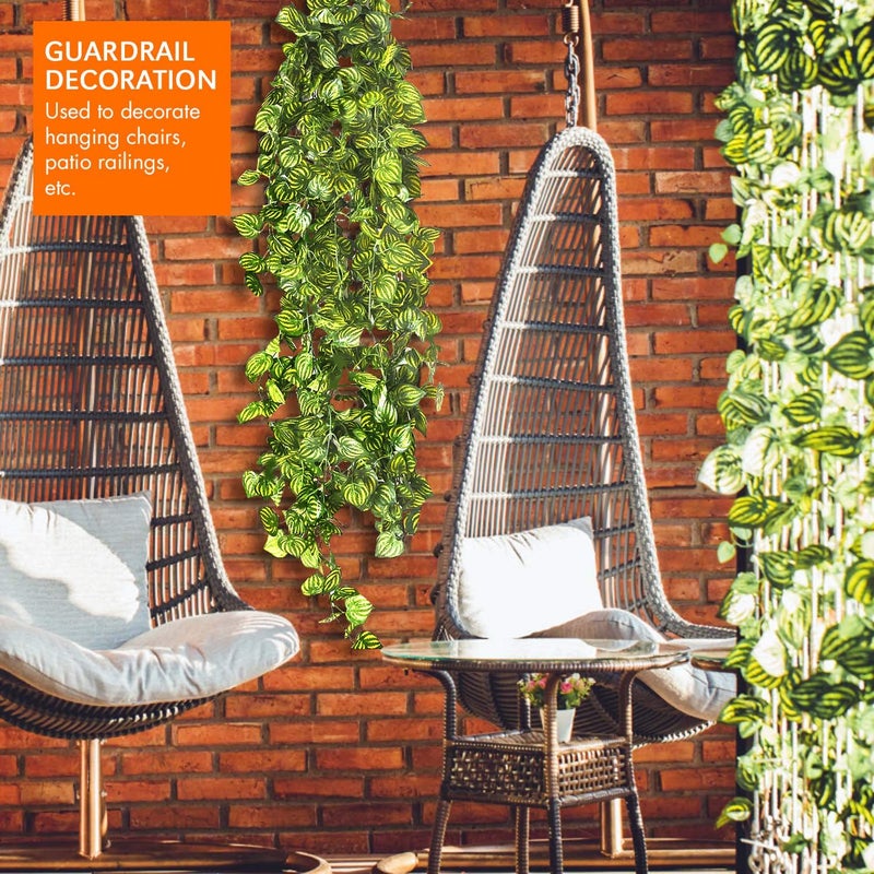Noverlife 10PCS 24m78ft Artificial Greenery Hanging Ivy Vine Plants Foliage Fake Garland String Twigs Leaves Faux Creeper Rattan for Home Office Party Garden Wall Decoration - Image 3