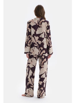 dagi Woven Shirt with Purple Flower Print Detail  - Image 2