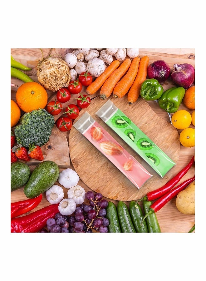 200 PCS Disposable Ice Popsicle Mold Bags, BPA Free Ice Pop Pouch with A Funnel for Yogurt, Ice Candy, Ice Cream Party Favors  - Image 3