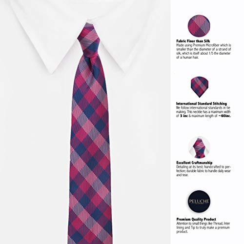 Peluche The Striped Check Necktie For Men - Image 4