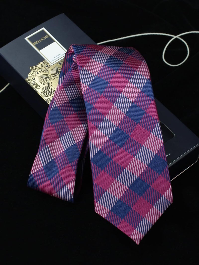 Peluche The Striped Check Necktie For Men - Image 2