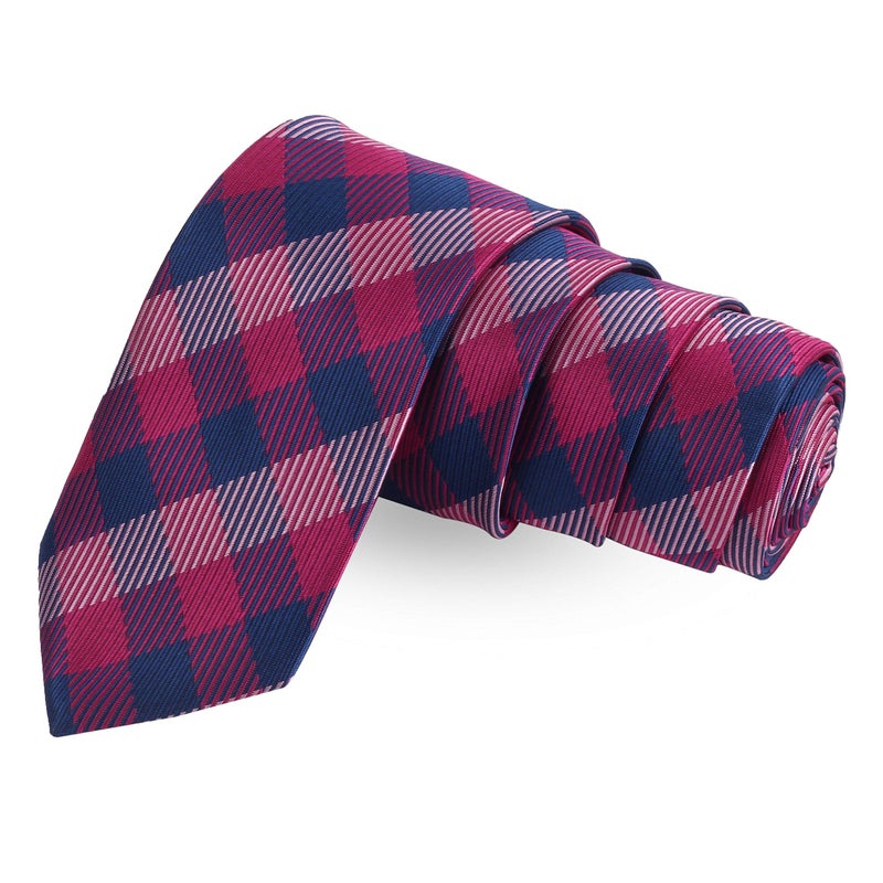 Peluche The Striped Check Necktie For Men - Image 5