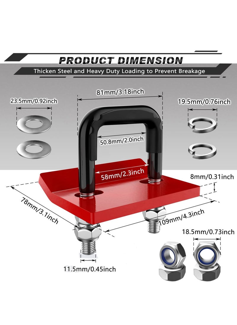 SYOSI Heavy Duty Hitch Tightener Anti-Rattle Stabilizer, Clamp for 1.25 and 2 Inch Hitches, Rubber Isolator, Anti-Rust Double Coating Protection  - Image 3
