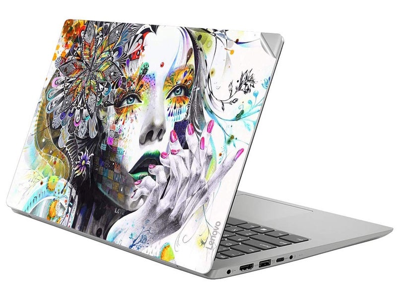 WALLTON - Painting Girl HD Quality Vinyl Laptop Skin Decal/Sticker Protector, Fits Dell, Hp, Lenovo, Toshiba, Acer, ASUS and for All Models Up to 11.6" - 15.6" Inch, Pack of 1 - Image 2