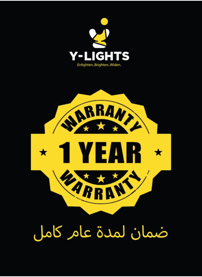 واي لايتس - اباجورة - ذهبي وابيض - Image 1