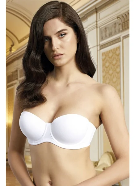 نورتيكس 195 Women's Supported Staples Bra-White