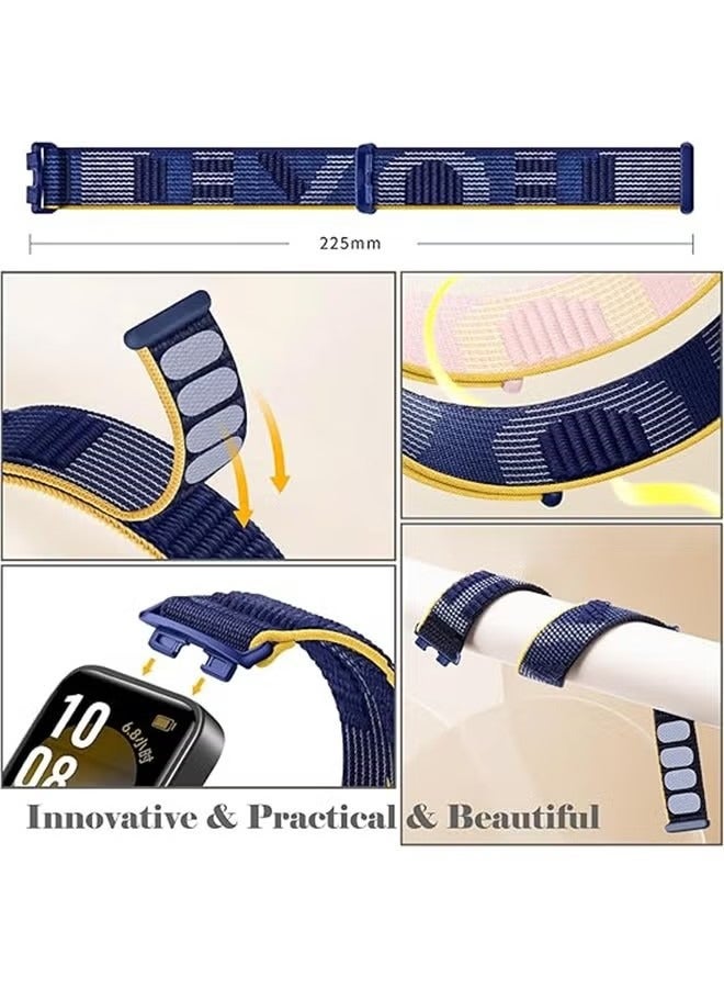 3-Pack Nylon Replacement Bands Compatible with Huawei Band 8/9/10 – Lightweight Sport Loop, Soft Breathable Braided Fabric Wrist Straps for Men and Women - Image 2