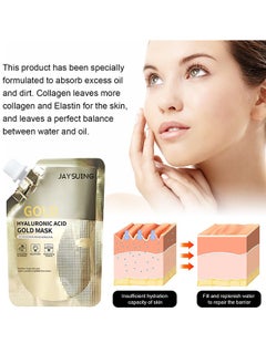 Jaysuing Retinol Hyaluronic Acid Gold Mask, Rejuvenating Gold Peel Off Mask, Gold Anti Aging Face Mask For Flawless Skin, Anti Wrinkles And Reduce Fine Lines, Clear Acne, Minimize Pores, Moisturizing  - Image 3