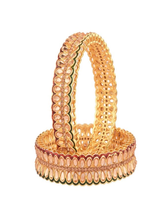 Efulgenz Rakshabandhan Gift Faux Kundan Bangles for Women Indian Jewelry Crystal Bangles for Women Indian Jewelry Bollywood Bangle Set Indian Traditional Bangles Indian Traditional Bangles Indian Indian Bangles Indian Jewelry - Image 1