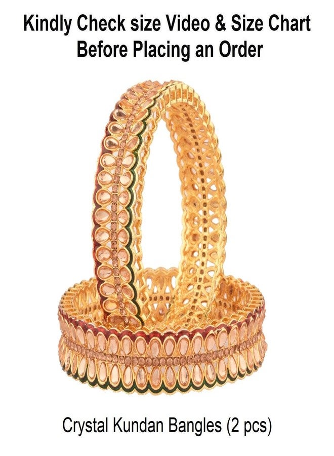 Efulgenz Rakshabandhan Gift Faux Kundan Bangles for Women Indian Jewelry Crystal Bangles for Women Indian Jewelry Bollywood Bangle Set Indian Traditional Bangles Indian Traditional Bangles Indian Indian Bangles Indian Jewelry - Image 5