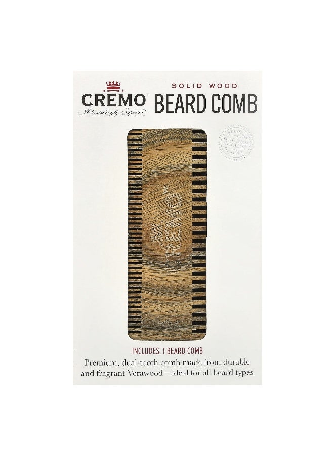Cremo, Solid Wood Beard Comb, 1 Comb - Image 2