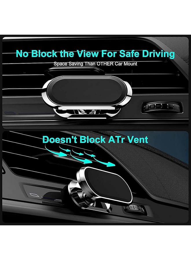 KASTWAVE Magnetic Phone Car Mount, Cellphone Holder Stand 360 Adjustable, Dashboard Car Mount Fits, 360° Adjustable Super Strong Magnet, Compatible With Iphone, Samsung, Nokia, All Smartphones(2 Pcs) - Image 4