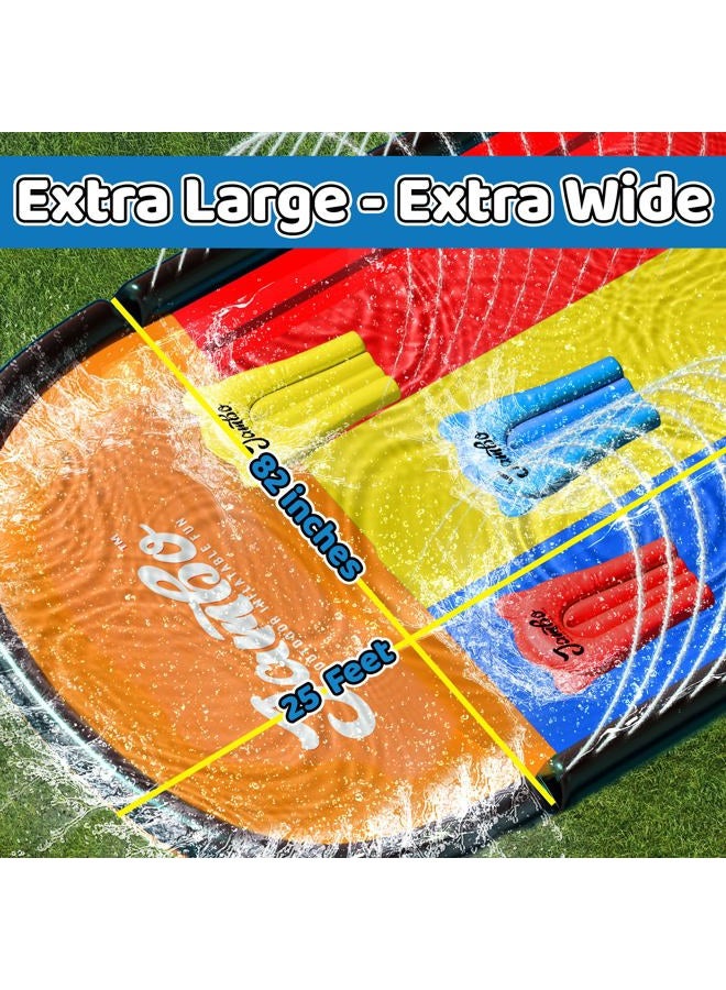 JAMBO 25Ft Premium XXL Slip Splash and Slide with 3 Bodyboards, Heavy Duty Water Slide - Image 2