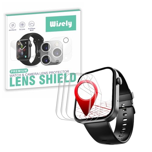 Wisely |3pcs| Screen Guard Protector For Boat Storm Call 3 Smartwatch |1.83"| Bubble Free, Easy installation kit, Clear HD, Full Cover - Image 1