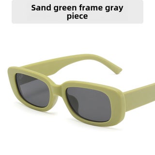 New Fashion Small Frame Sunglasses Square Jelly Color Frame Fashion Street Photograph Sunglasses Cross-border Quick Sale Too Glasses Women Sand Green frame Ash - pzsku/Z5F0394D971CDE8259EE8Z/45/1755571029/e9abf016-a15b-417b-9b90-010a2b12113a