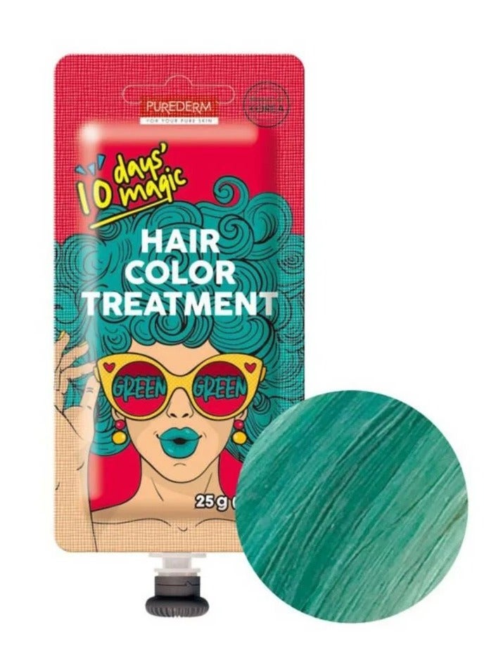 Purederm Temporary Hair Dye Green - 25g