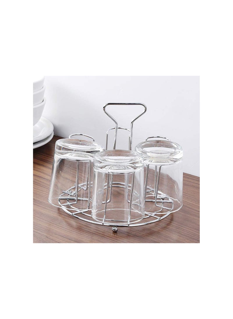 GGOOT Stylish Mug Tree Iron Holder Coffee Cups Drain Organizer 6 Racks Stand Bottle Dish Drying Kitchen Living Room Accessory - Image 3