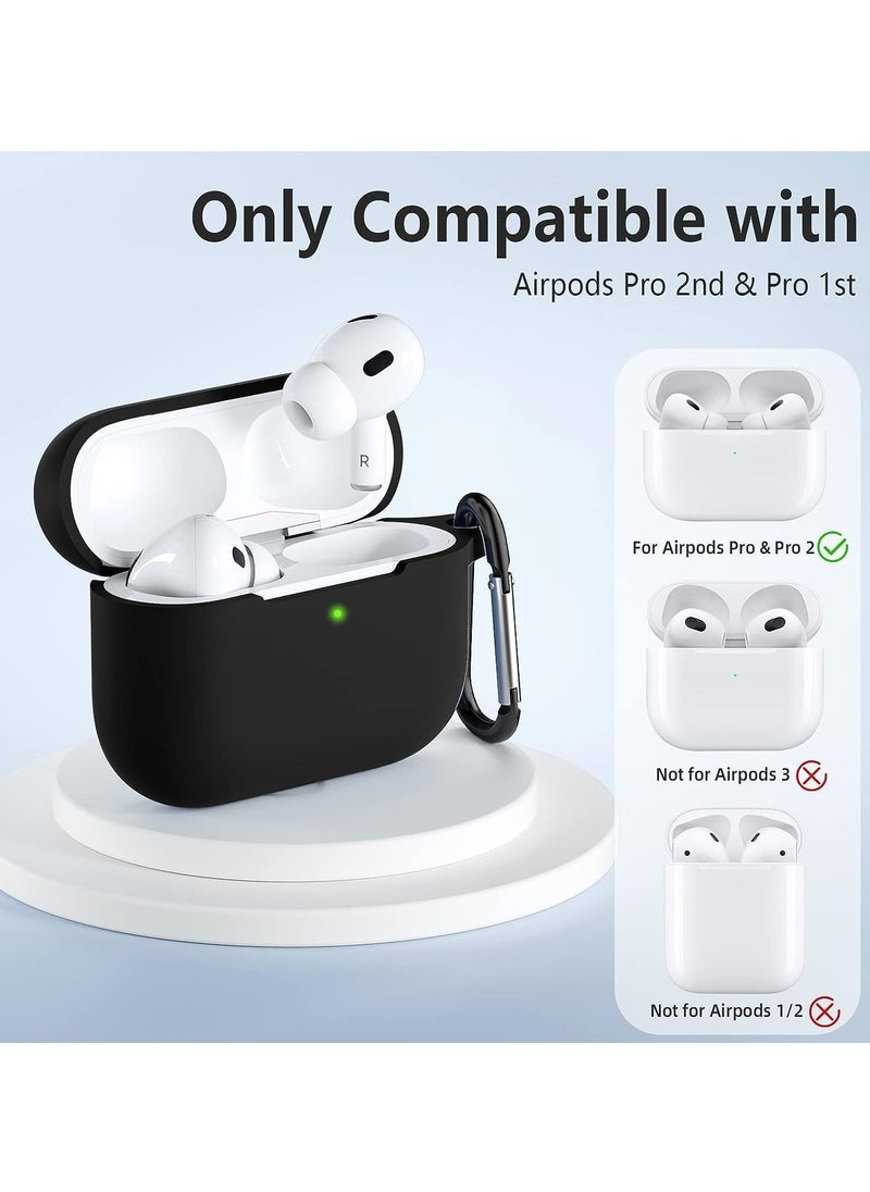 Silicone Protective Case for AirPods Pro 2, 8 in 1 Accessory Kit Airpod Keychain, Cleaning Brush, Strap, Accessory Box