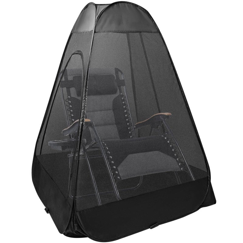 Emsiok 1Person Camping Chair Pop up Tent 47x47x59 See Through Single Mesh Tent Bugs Barrier Mosquito Net 2 Zipper Doors Outdoor Sports Pod Shelter with Bag for Fishing Not Included Chair - Image 2