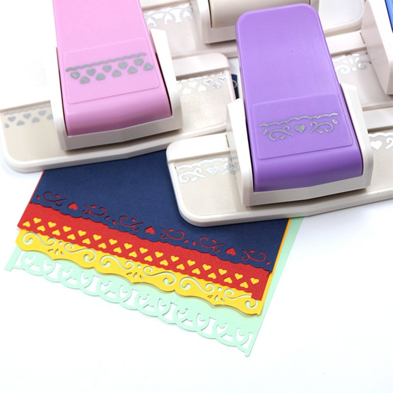 Edger Border Craft Punch Diamond Flowers Puncher flourish Squares for Gift Tags DIY Projects Paper Crafts Card Making Scrapbooking,07 Wisteria Flower - Image 3