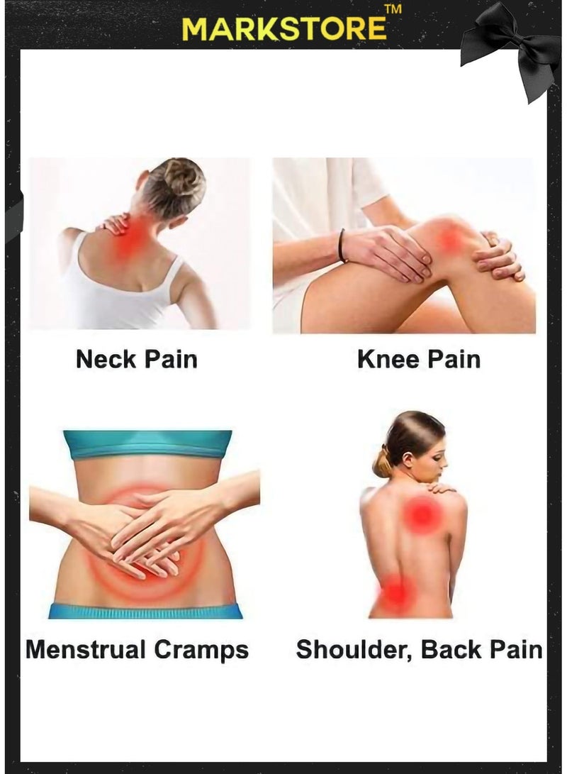 مارك ستور حقيبة ماء كهربائية، حقيبة ماء ساخن لتشنجات الرقبة والكتفين وتخفيف آلامهما، حقيبة تدفئة للعلاج الساخن وتدفئة القدمين - Image 2