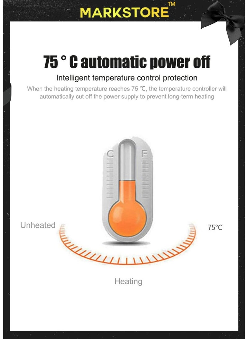 مارك ستور حقيبة ماء كهربائية، حقيبة ماء ساخن لتشنجات الرقبة والكتفين وتخفيف آلامهما، حقيبة تدفئة للعلاج الساخن وتدفئة القدمين - Image 3