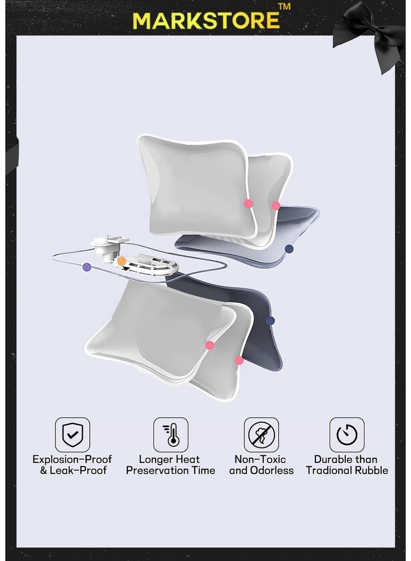 مارك ستور حقيبة ماء كهربائية، حقيبة ماء ساخن لتشنجات الرقبة والكتفين وتخفيف آلامهما، حقيبة تدفئة للعلاج الساخن وتدفئة القدمين - Image 5