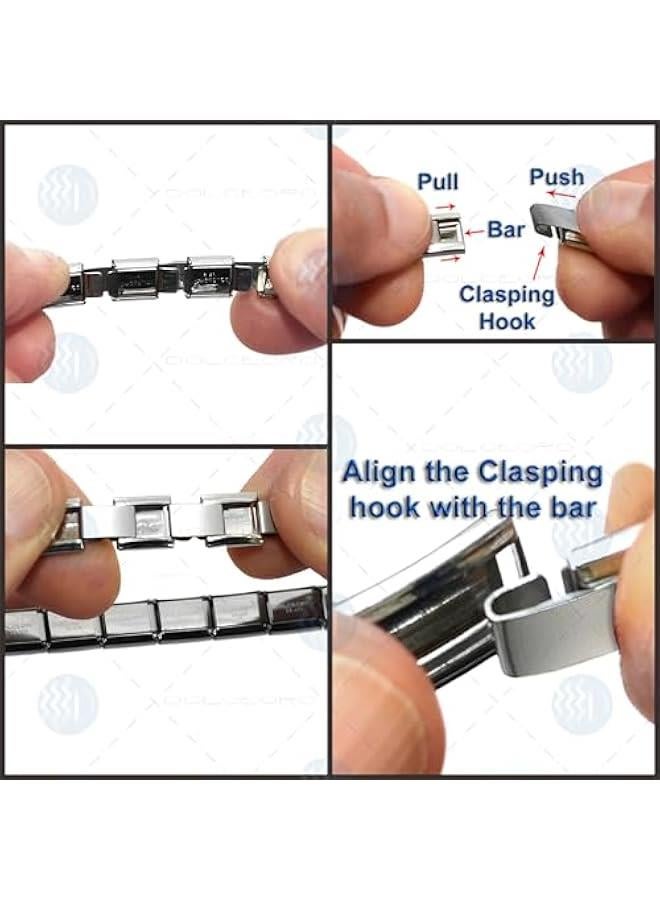 Arabest Alphabet Letter Initial, 9mm Traditional Classic Type Italian Modular Charm Bracelet Link - Stainless Steel - Image 5