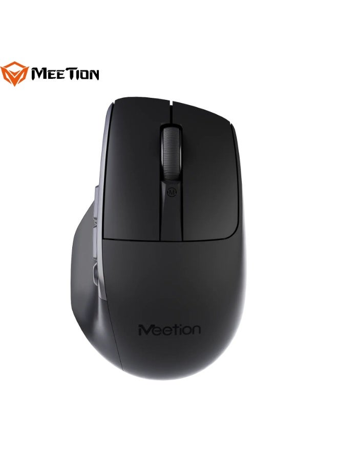 MEETION Dual Mode Ergonomic Mouse BTM012 Dual-Mode Connectivity Whisper Quiet Clicks Adjustable 6 levels DPI Smart Light Indicators Dual-System Compatibility Custom Control Buttons - Image 1