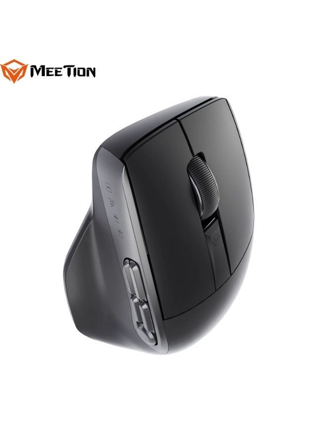 MEETION Dual Mode Ergonomic Mouse BTM012 Dual-Mode Connectivity Whisper Quiet Clicks Adjustable 6 levels DPI Smart Light Indicators Dual-System Compatibility Custom Control Buttons - Image 4