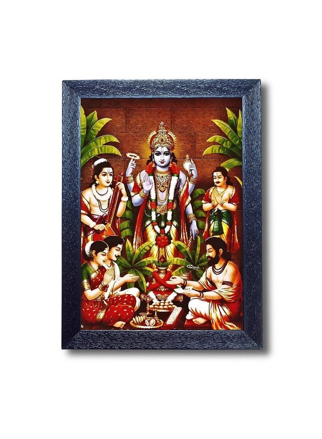 CDM Sathya Narayana Swamy Bhagwan Photo Frame/Wall Painting Framed For Home Décor pf 35 - Image 1