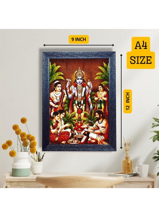 CDM Sathya Narayana Swamy Bhagwan Photo Frame/Wall Painting Framed For Home Décor pf 35 - Image 3