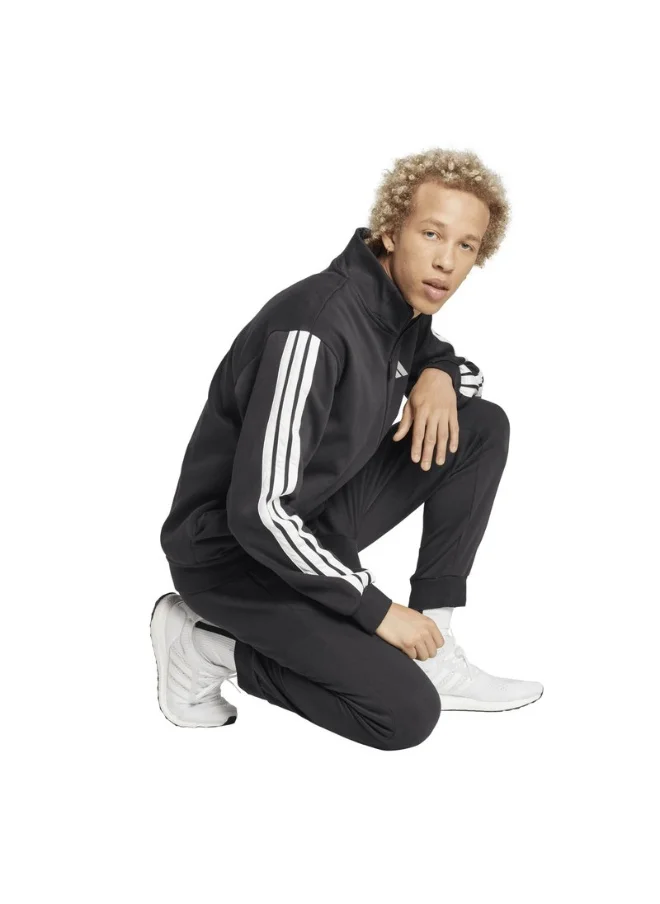 اديداس adidas M 3S FL TT TS Black Training SUITS for Men - XS/S