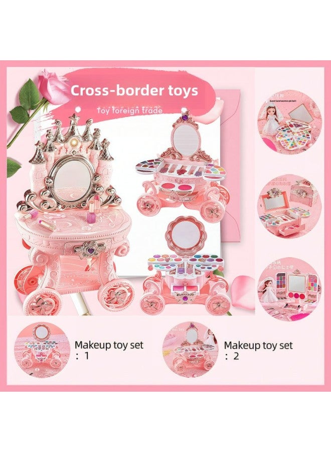 Toys Children's Cosmetics Play House Makeup Toys Suit Beckham Lori Factory-Color:【English Version Sealed Box】 Diamond Backpack + Doll - Image 2