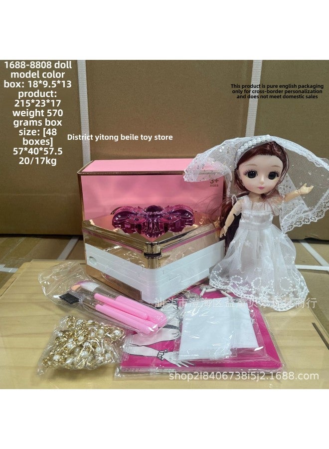 Toys Children's Cosmetics Play House Makeup Toys Suit Beckham Lori Factory-Color:【English Version Sealed Box】 Diamond Backpack + Doll - Image 1