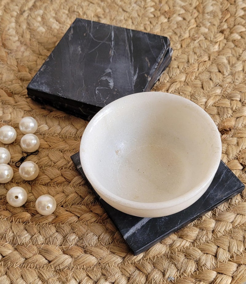 R&M Marble Serving Bowls, Salad Bowls 1 Piece, Bowl for Kitchen, Serving Bowl for Soup, Pasta, Side Dishes and Entertaining, Marble White - Image 4