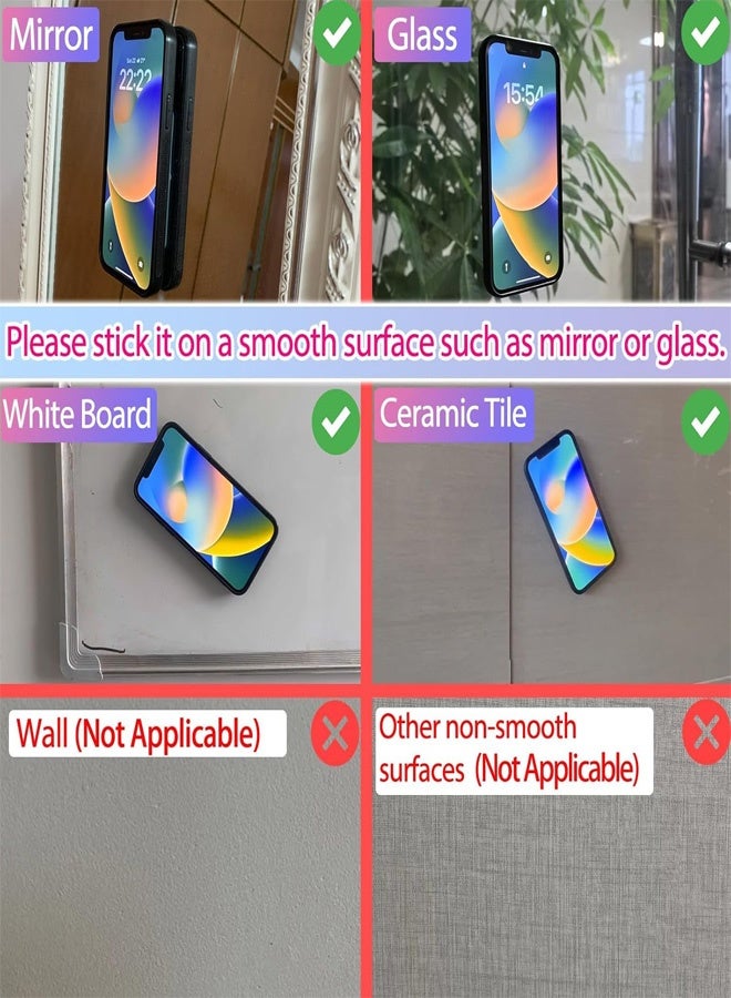 Silicone Suction Cup Phone Case Mount Double Sided, Phone Accessories Hands-Free Strong Grip Holder for Selfies and Videos, Silicon Phone Holder for iPhone and Android (Yellow) - Image 5