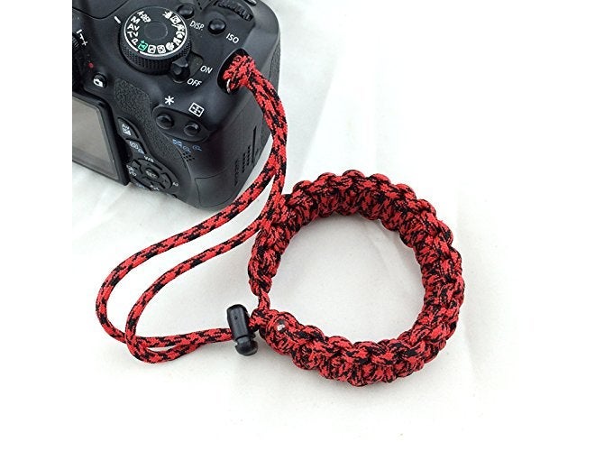 RUBRIC ® Braided King Cobra Paracord Hand Grip Wrist Strap for All DSLR Camera/Binoculars (Red and Black) - Image 5