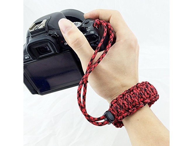 RUBRIC ® Braided King Cobra Paracord Hand Grip Wrist Strap for All DSLR Camera/Binoculars (Red and Black) - Image 3