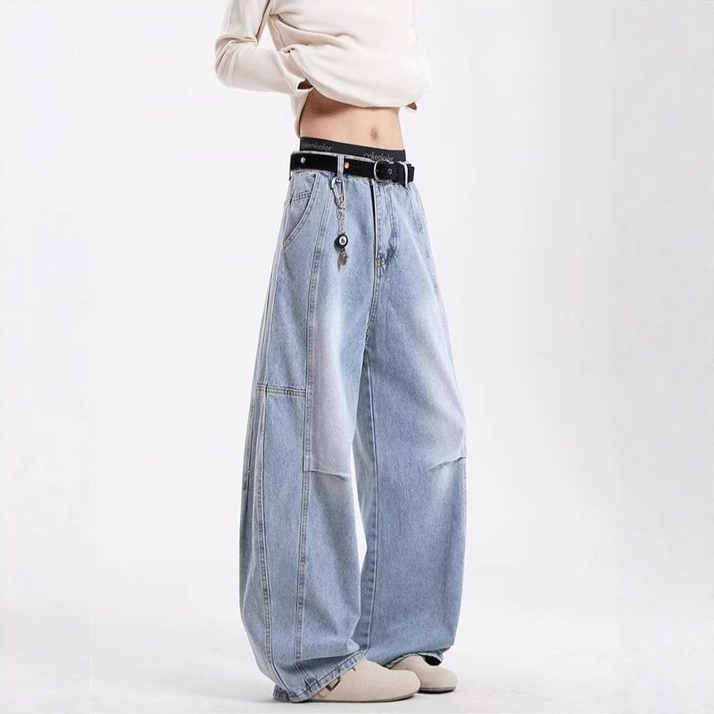 Unisex Classic Denim Jeans Loose Fit Daily Outdoor Wear - Image 3