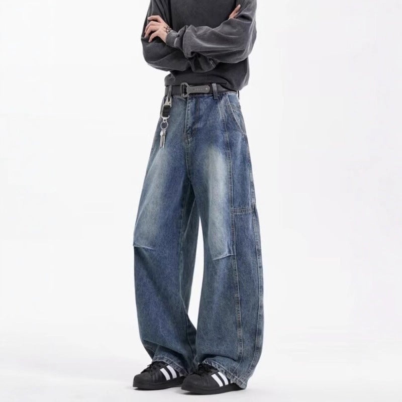 Unisex Classic Denim Jeans Loose Fit Daily Outdoor Wear - Image 2