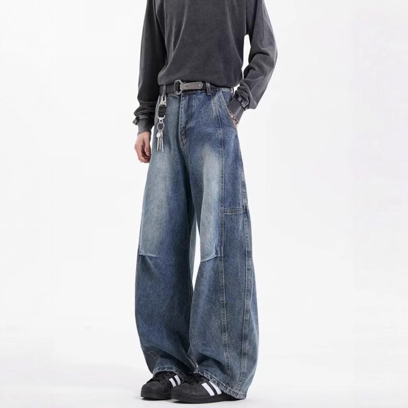 Unisex Classic Denim Jeans Loose Fit Daily Outdoor Wear - Image 1